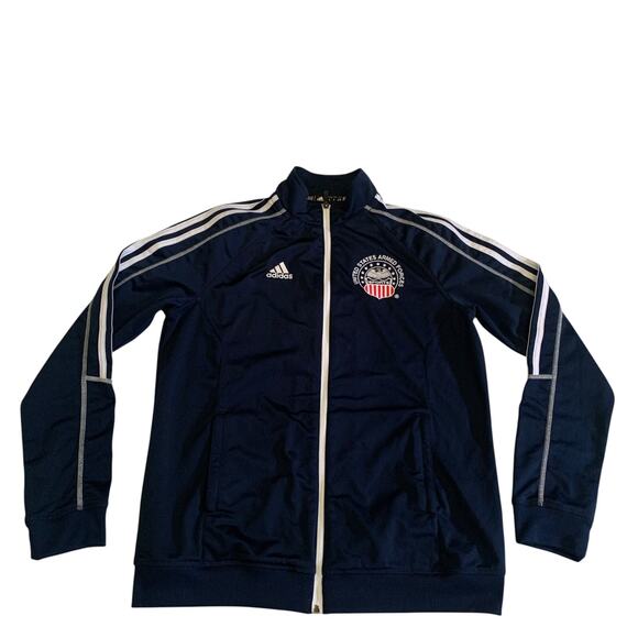 Adidas Womens Size L Full Zip United States Armed Forces Sports USA Track Jacket - Picture 14 of 15